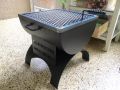 BCS 20" FIREPIT AND GRILL "HALFPIPE"